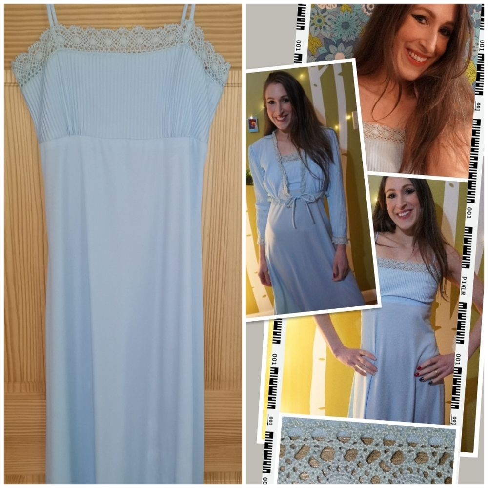 Size Small Vintage Formal Dress and Shrug Set